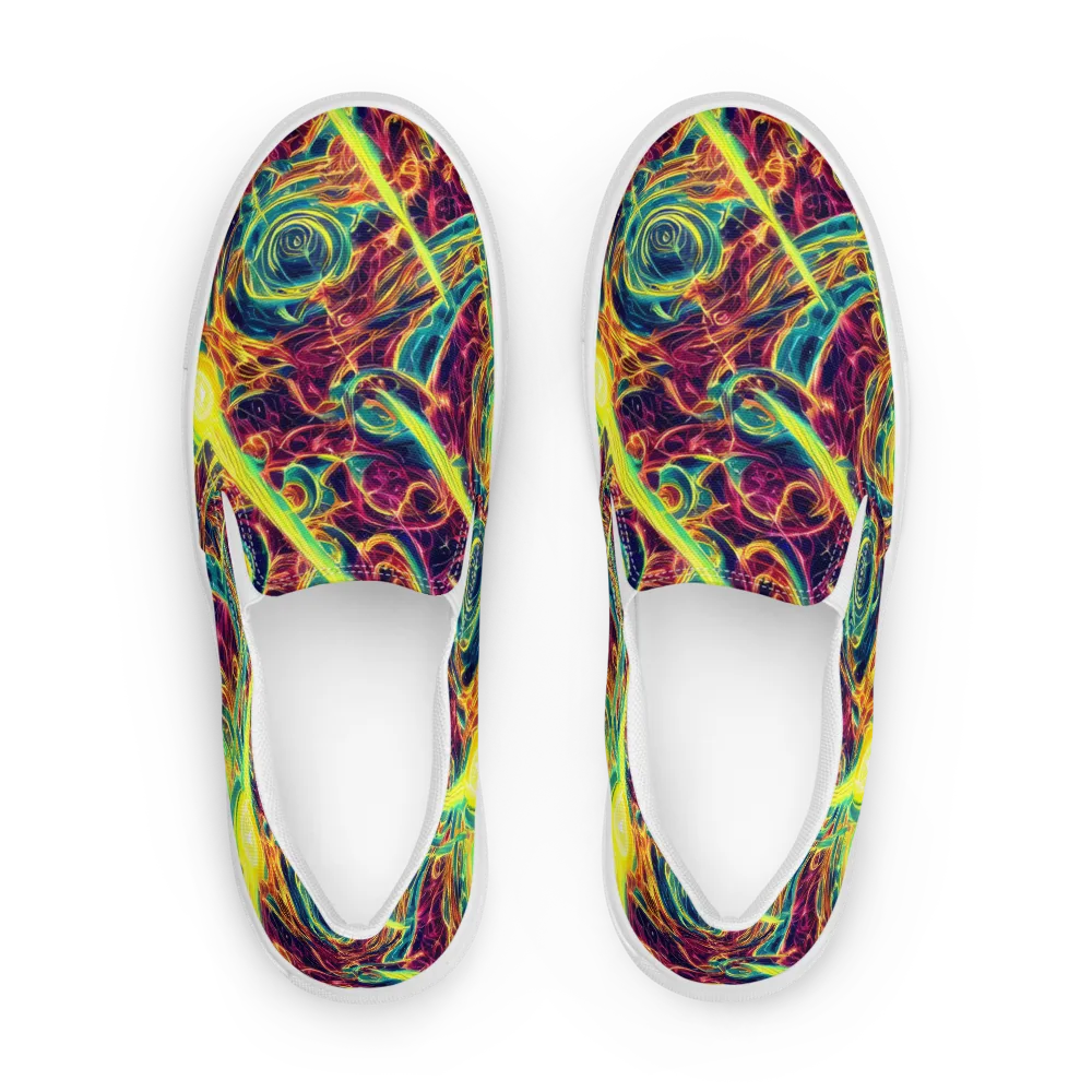 Fuchsia Thunder on Women's Slip-On Canvas Shoes — Front