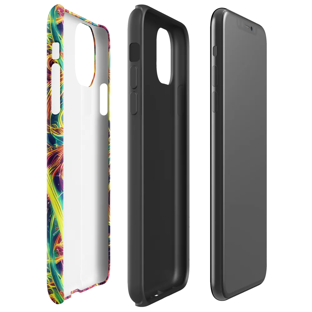 Fuchsia Thunder on Tough Case for iPhone® — Right