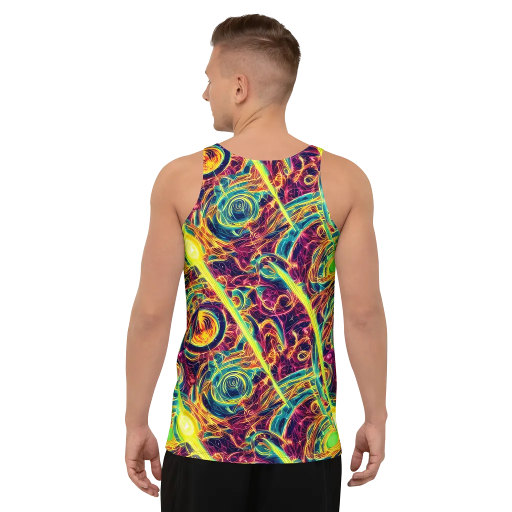 Fuchsia Thunder on Men's Tank Top — Back