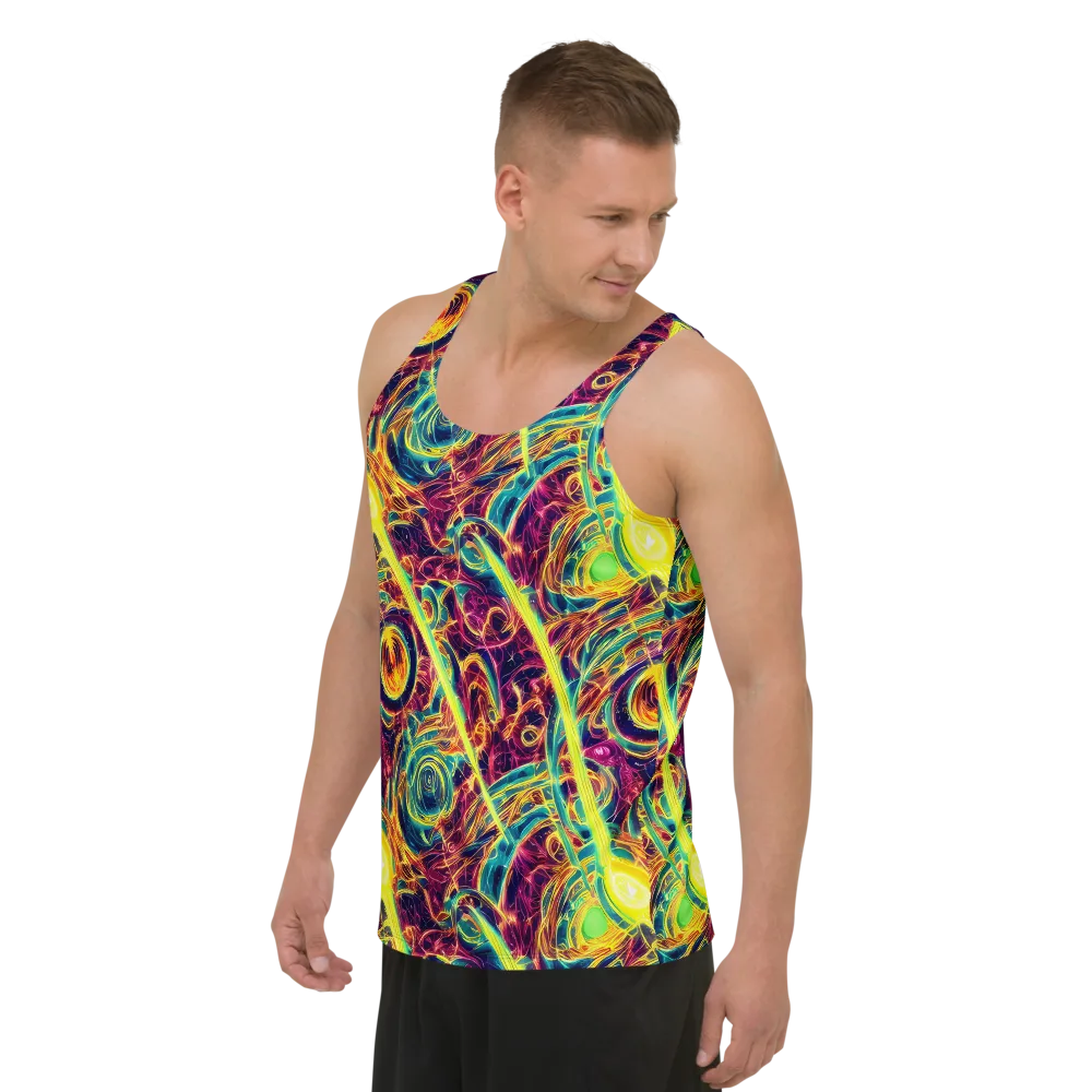 Fuchsia Thunder on Men's Tank Top — Left Front