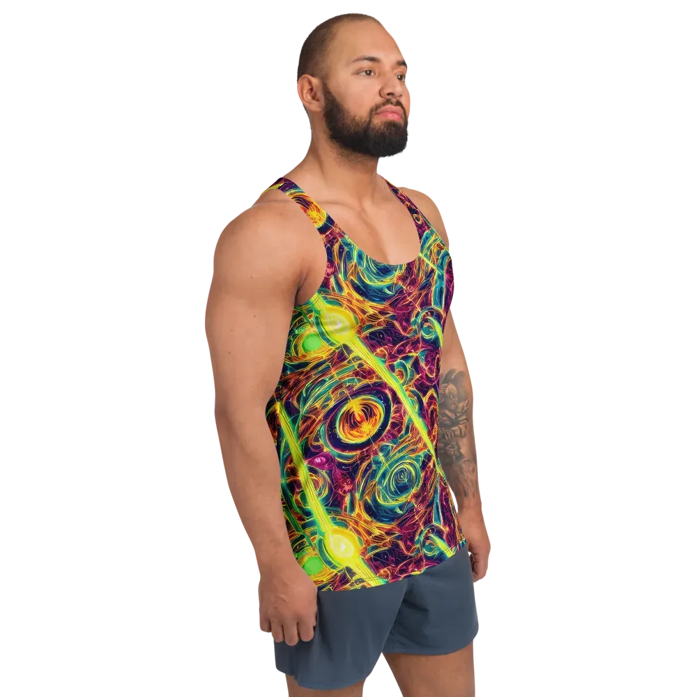 Fuchsia Thunder on Men's Tank Top — Right Front