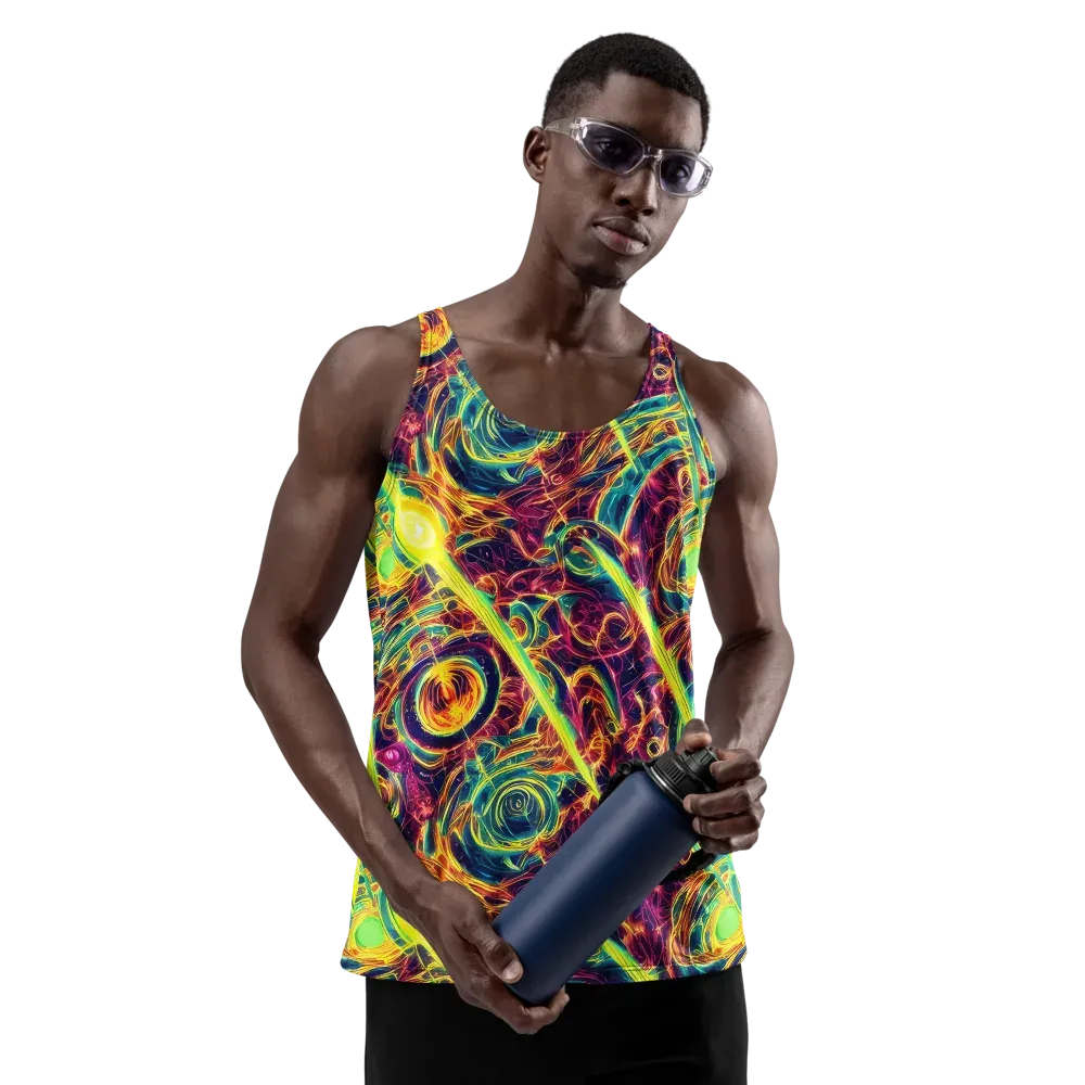 Fuchsia Thunder on Men's Tank Top — Front