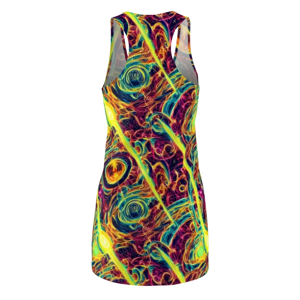 Fuchsia Thunder on Racerback Dress — Back