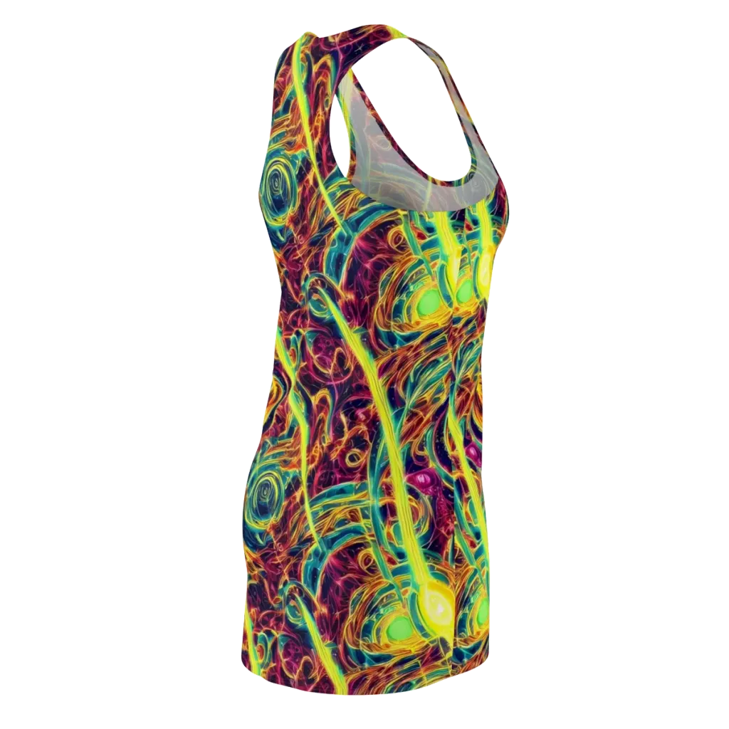 Fuchsia Thunder on Racerback Dress — Back Side
