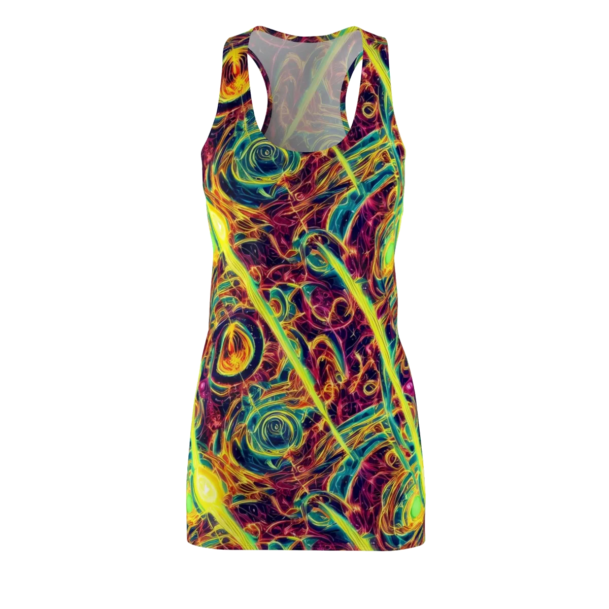 Fuchsia Thunder on Racerback Dress — Front