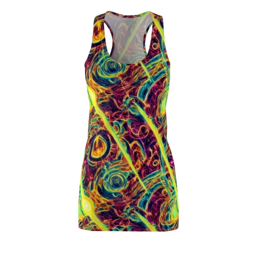 Fuchsia Thunder on a Racerback Dress