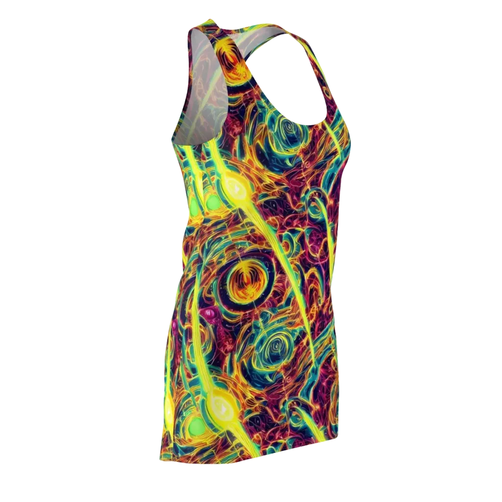 Fuchsia Thunder on Racerback Dress — Front Side