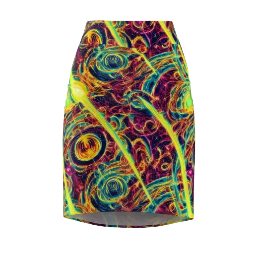 Fuchsia Thunder on a Pencil Skirt