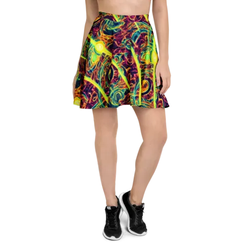 Fuchsia Thunder on a Skater Skirt