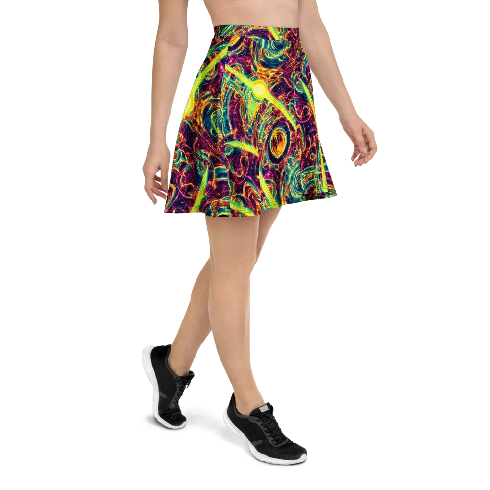 Fuchsia Thunder on Skater Skirt — Right