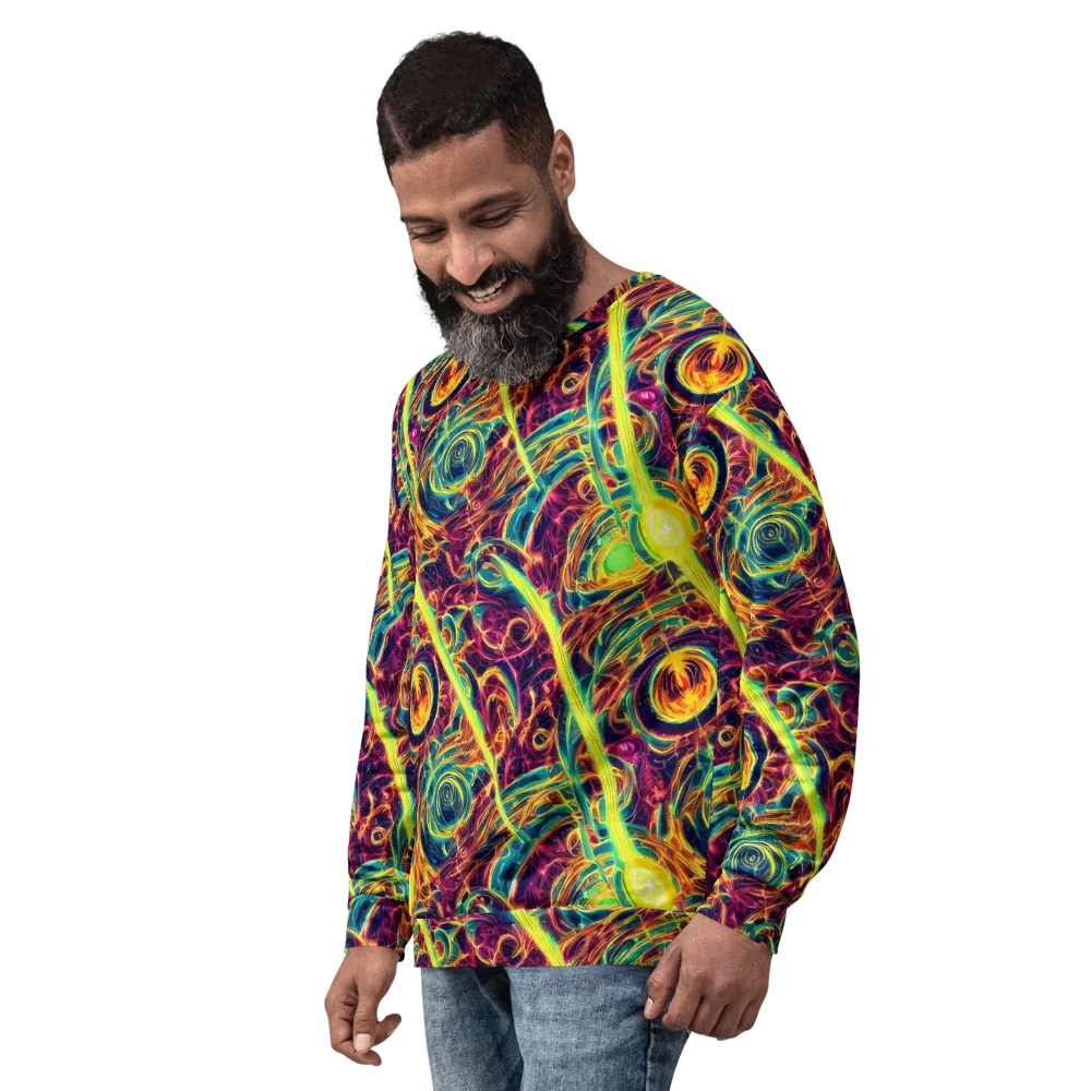 Fuchsia Thunder on Sweatshirt — Left Front