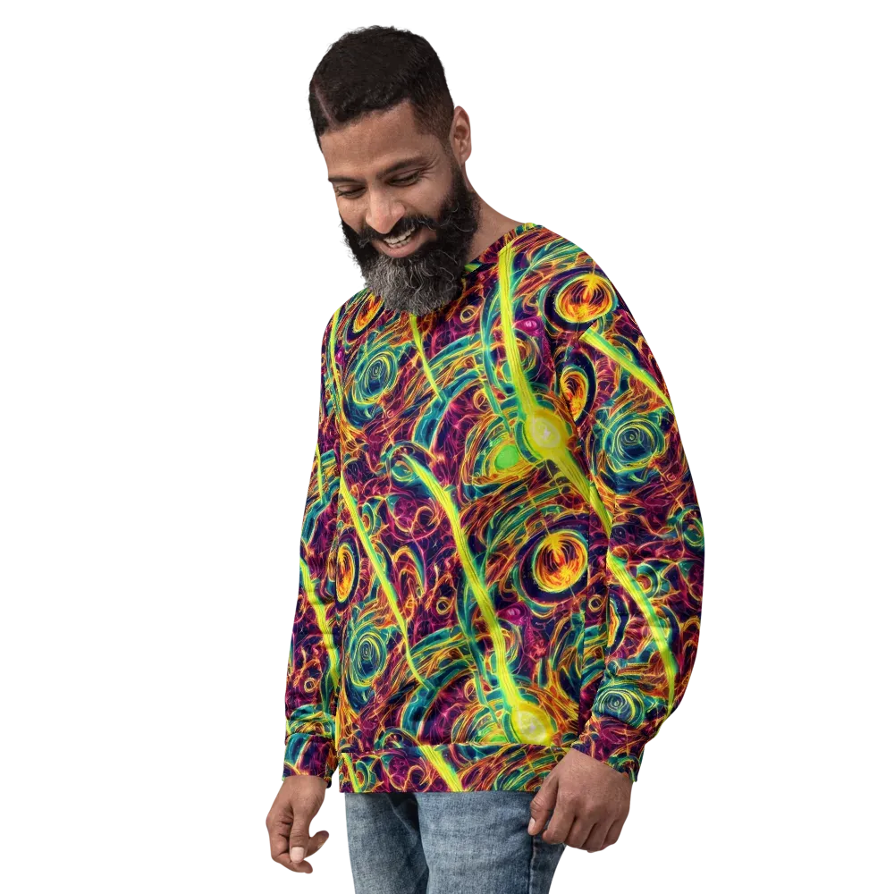 Fuchsia Thunder on Sweatshirt — Left Front