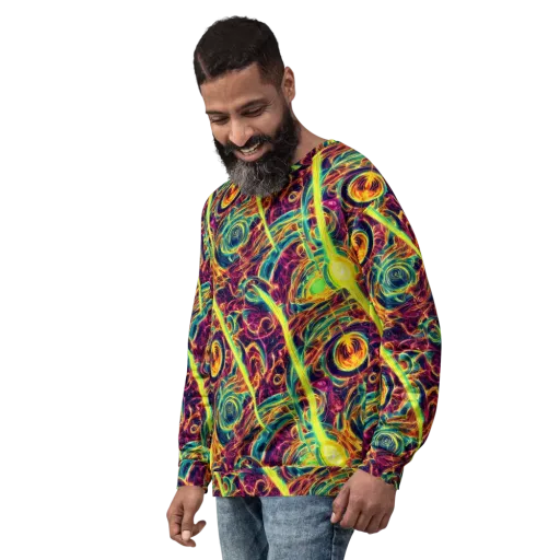 Fuchsia Thunder on a Sweatshirt