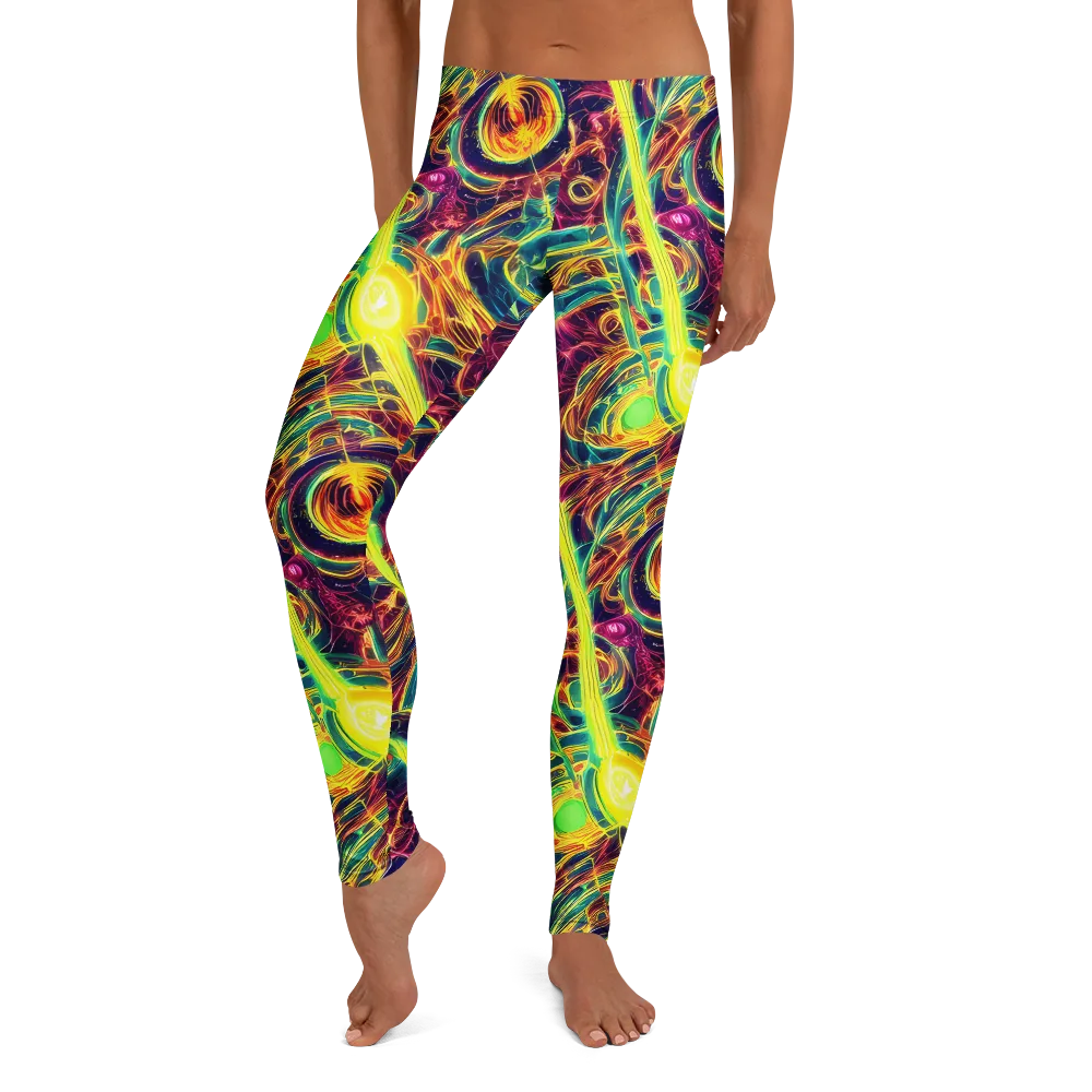 Fuchsia Thunder on Leggings — Front