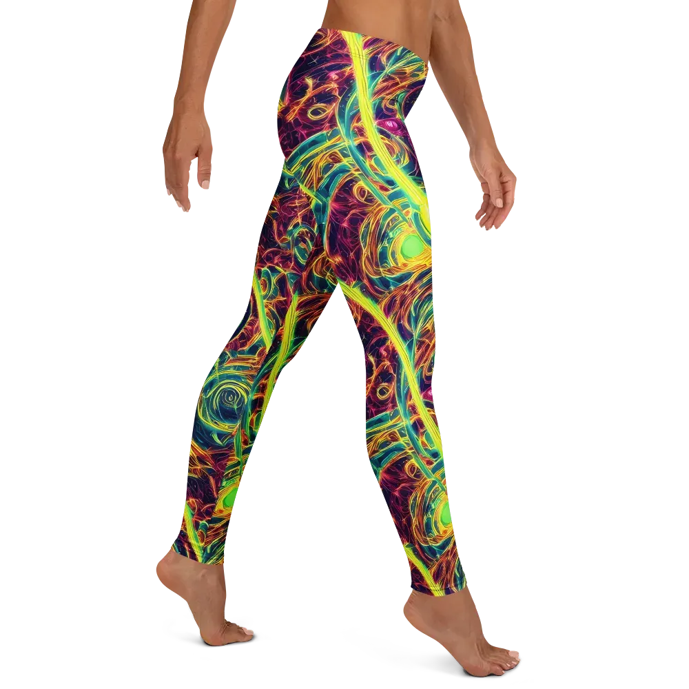 Fuchsia Thunder on Leggings — Right