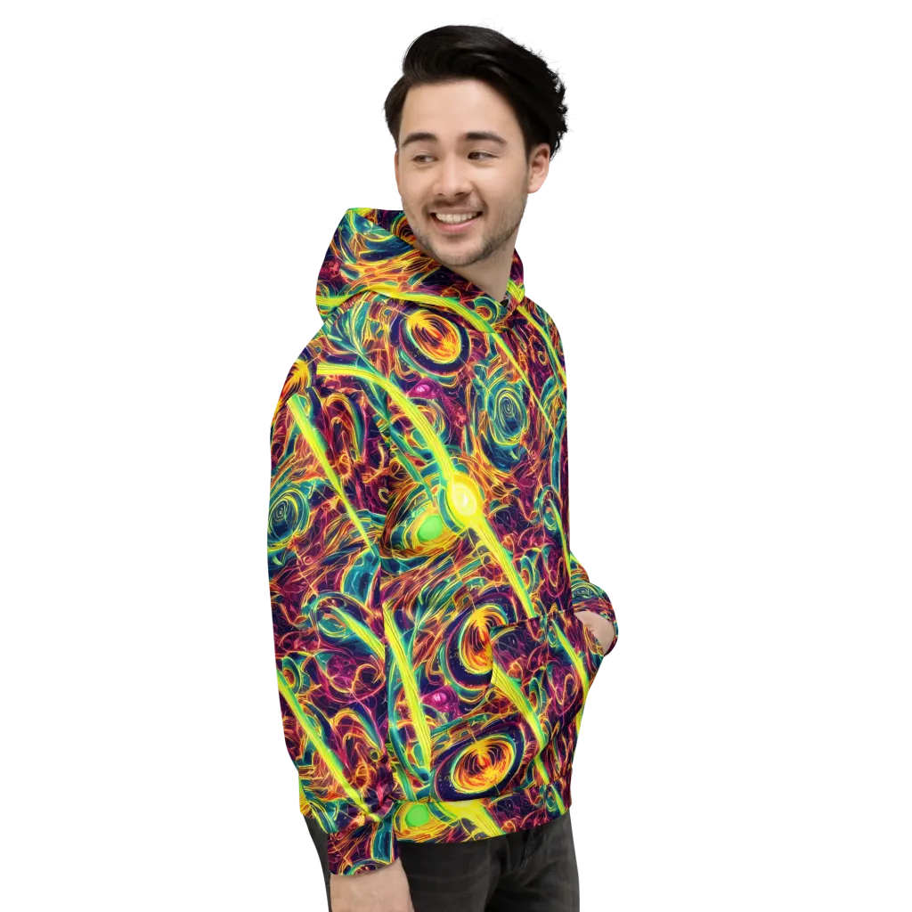Fuchsia Thunder on Hoodie — Right