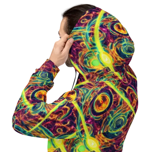 Fuchsia Thunder on a Hoodie