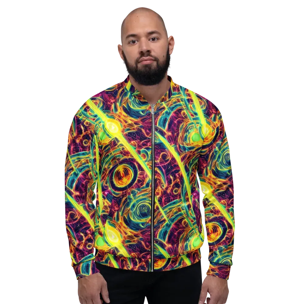 Fuchsia Thunder on Bomber Jacket — Front
