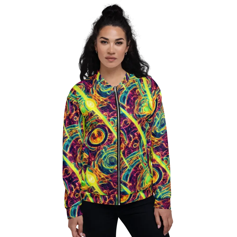Fuchsia Thunder on Bomber Jacket — Front