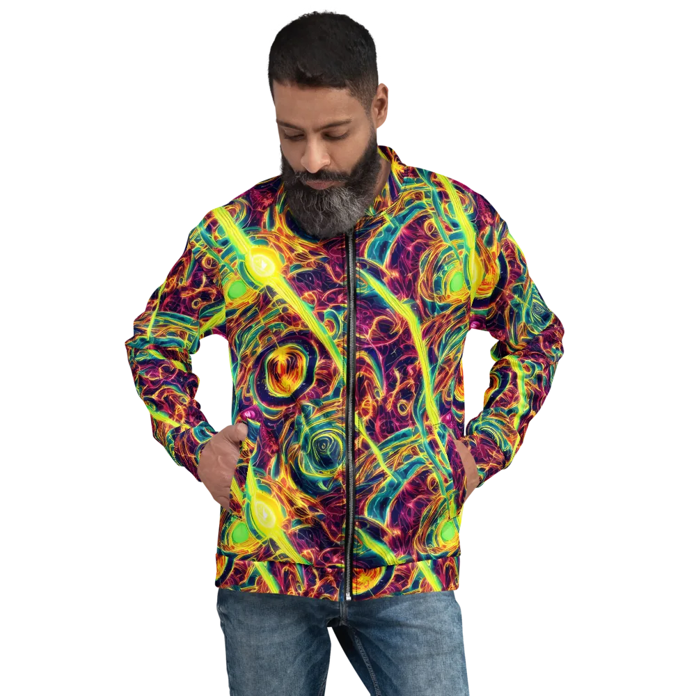 Fuchsia Thunder on Bomber Jacket — Front