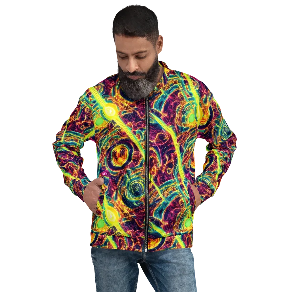 Fuchsia Thunder on Bomber Jacket — Front