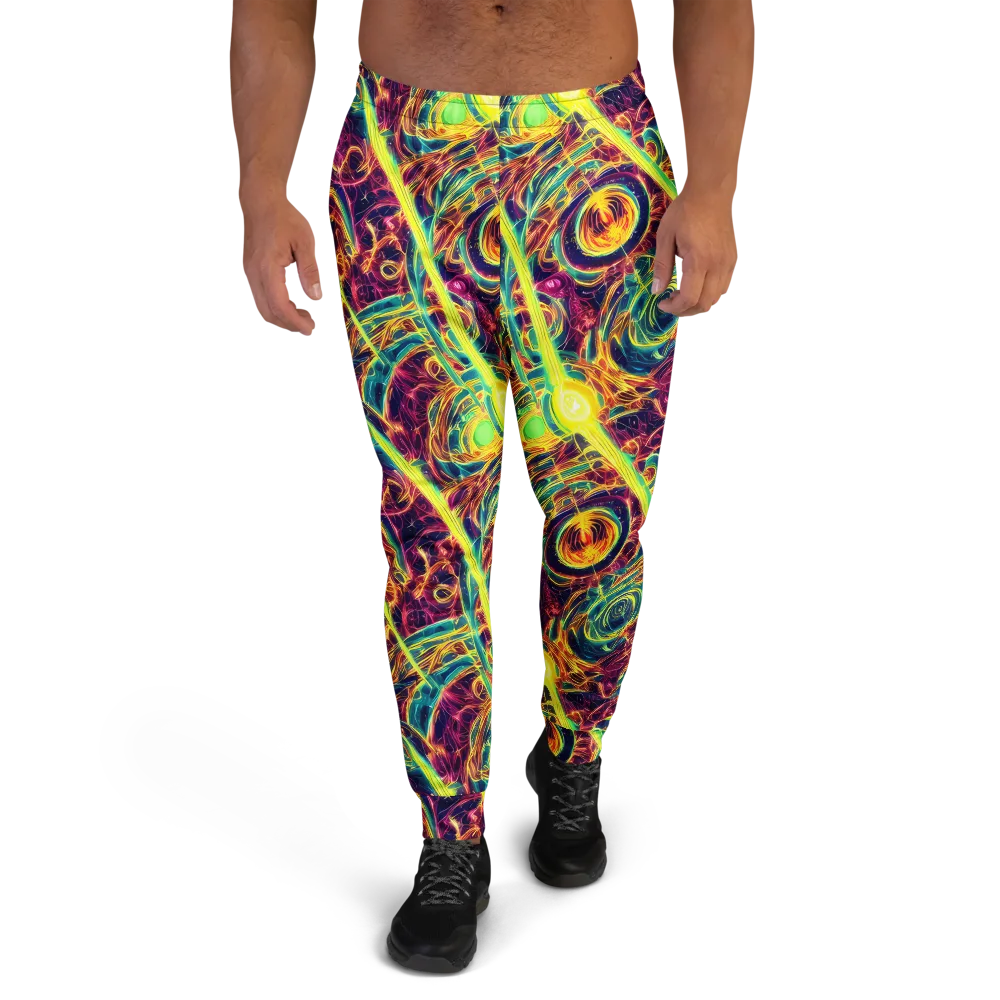 Fuchsia Thunder on Men's Joggers — Front