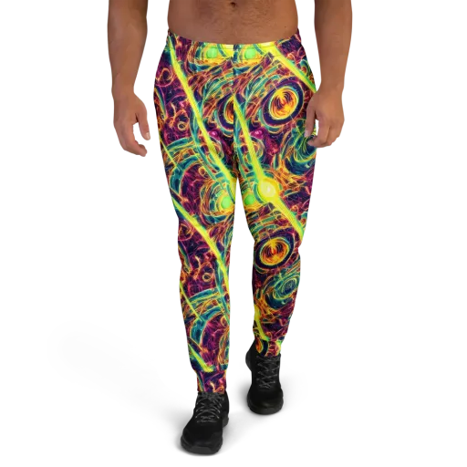 Fuchsia Thunder on a Men's Joggers