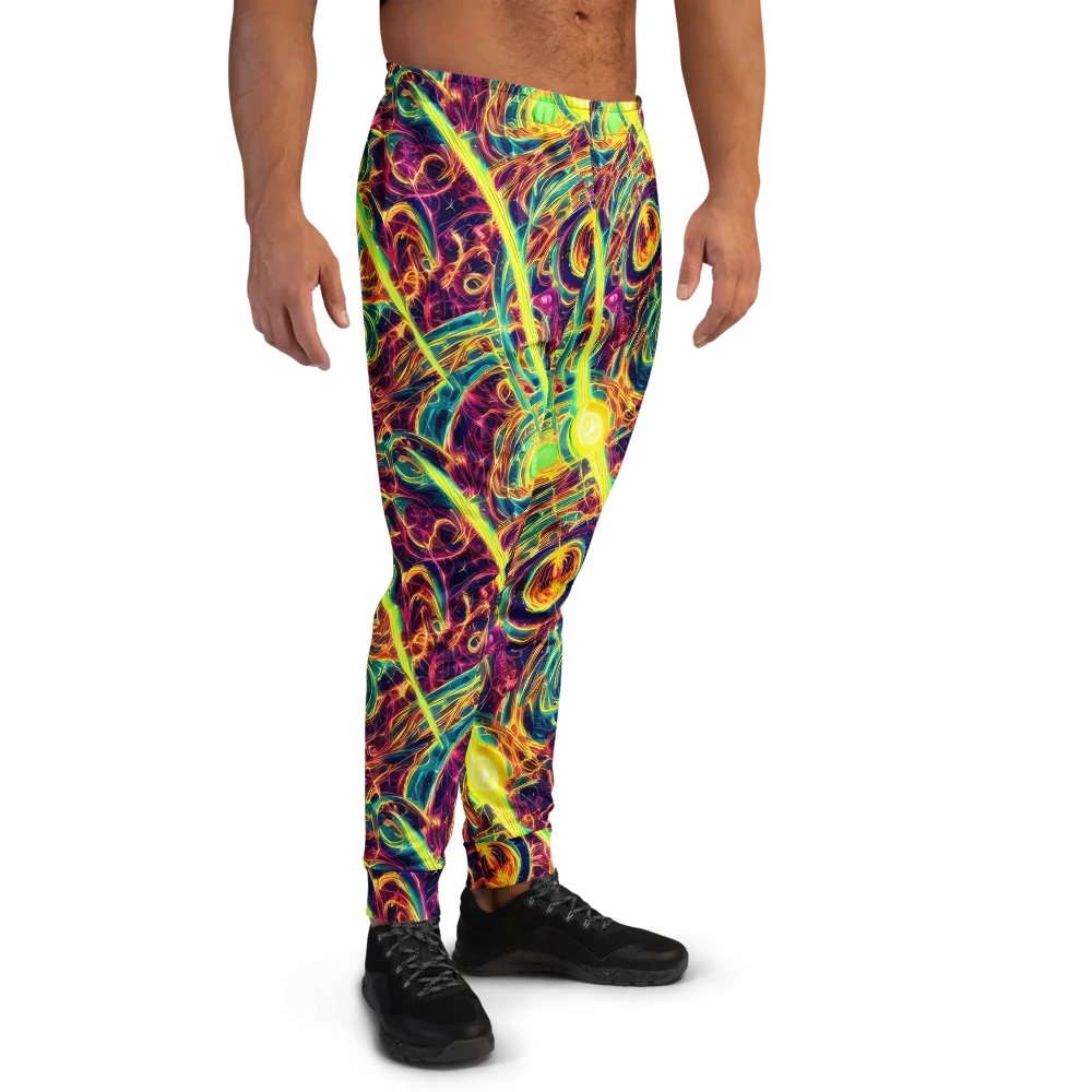 Fuchsia Thunder on Men's Joggers — Right