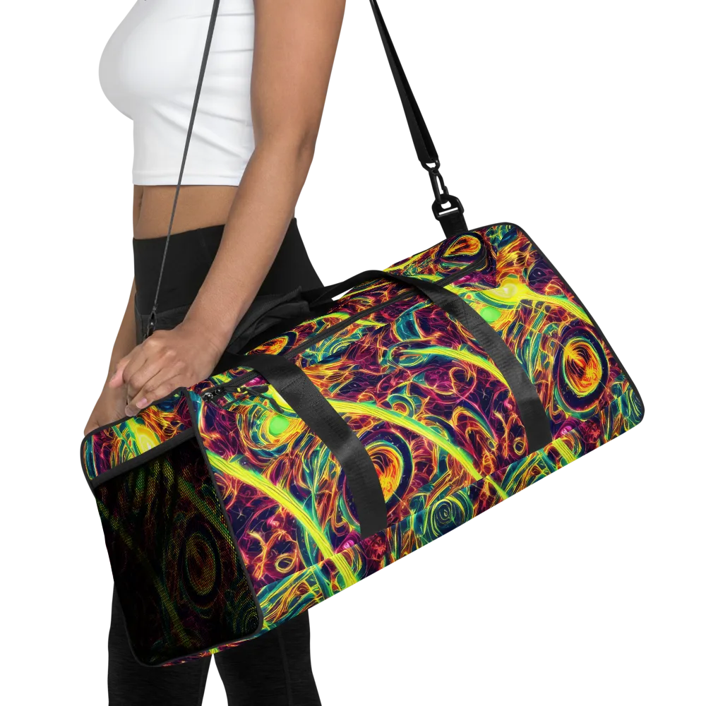 Fuchsia Thunder on Duffle Bag — Front