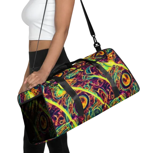 Fuchsia Thunder on a Duffle Bag