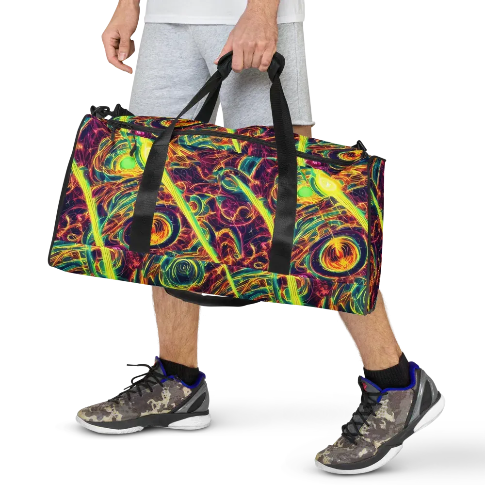 Fuchsia Thunder on Duffle Bag — Front