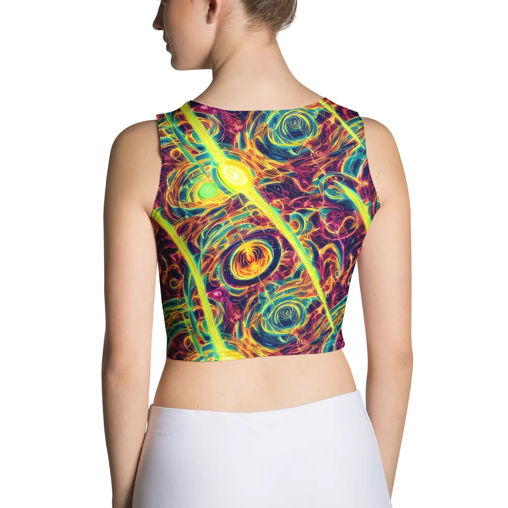 Fuchsia Thunder on Crop Top — Back