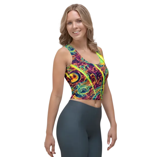 Fuchsia Thunder on a Crop Top
