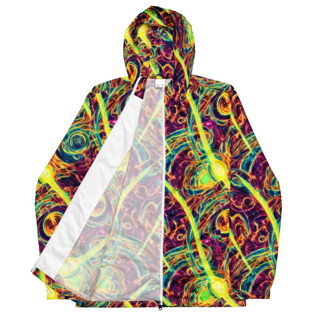 Fuchsia Thunder on Men's Windbreaker — Front