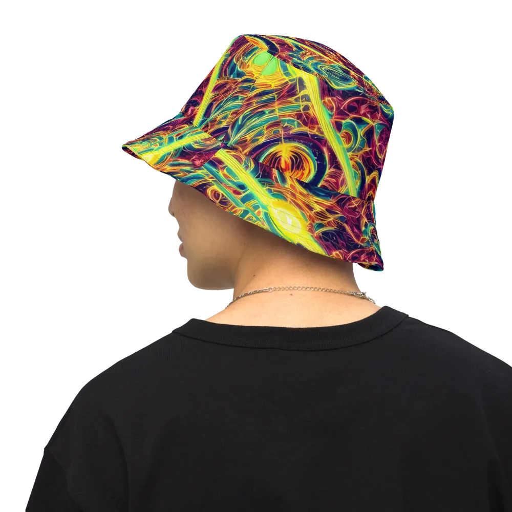 Fuchsia Thunder on Reversible Bucket Hat — Back Inside