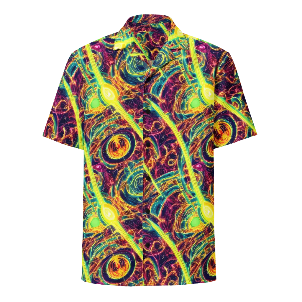 Fuchsia Thunder on Button Shirt — Front
