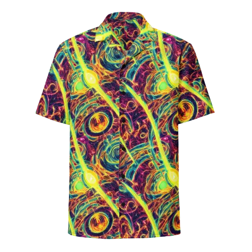 Fuchsia Thunder on a Button Shirt