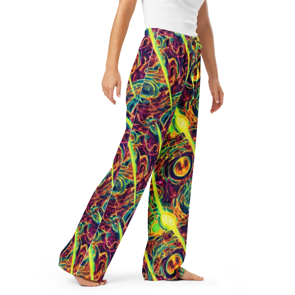 Fuchsia Thunder on Women's Pajama Pants — Right Front