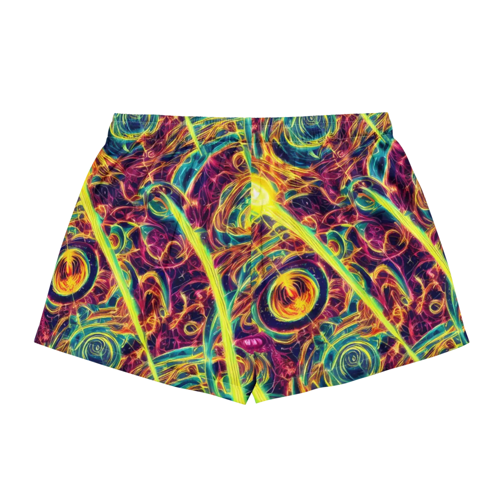 Fuchsia Thunder on Women's Pajama Shorts — Back