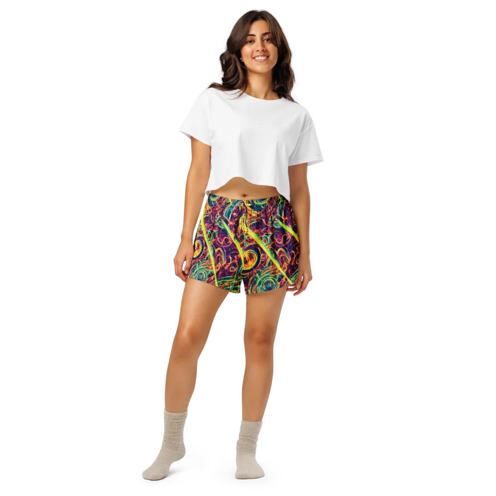 Fuchsia Thunder on Women's Pajama Shorts — Front