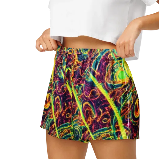 Fuchsia Thunder on a Women's Pajama Shorts