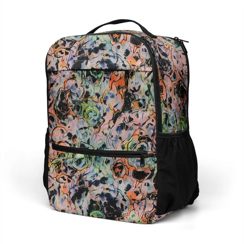 Peach Voltage on Utility Backpack — Left Front
