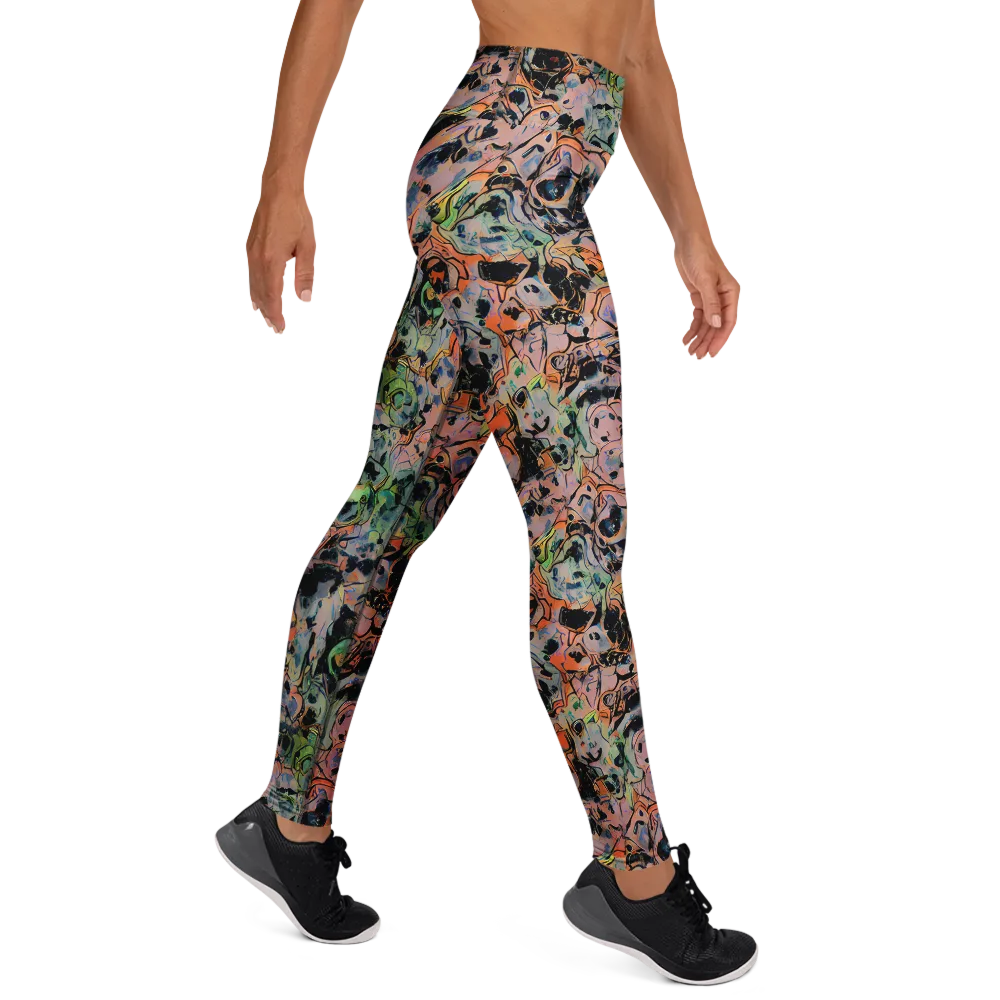 Peach Voltage on Yoga Leggings — Right