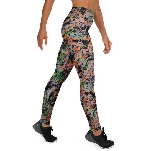 Peach Voltage on a Yoga Leggings