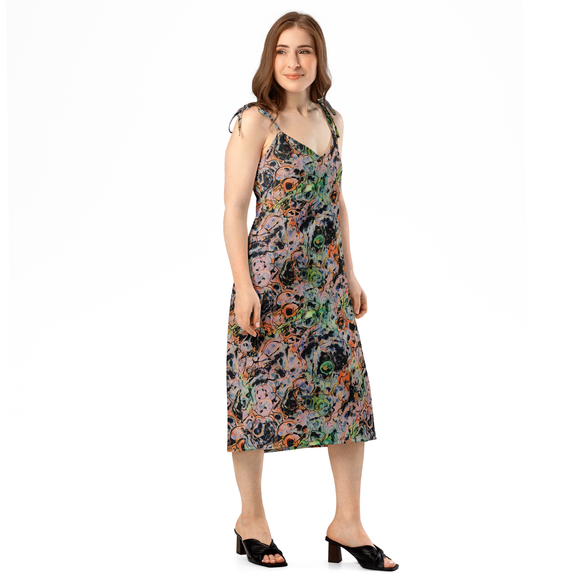Peach Voltage on Slip Dress — Right Front