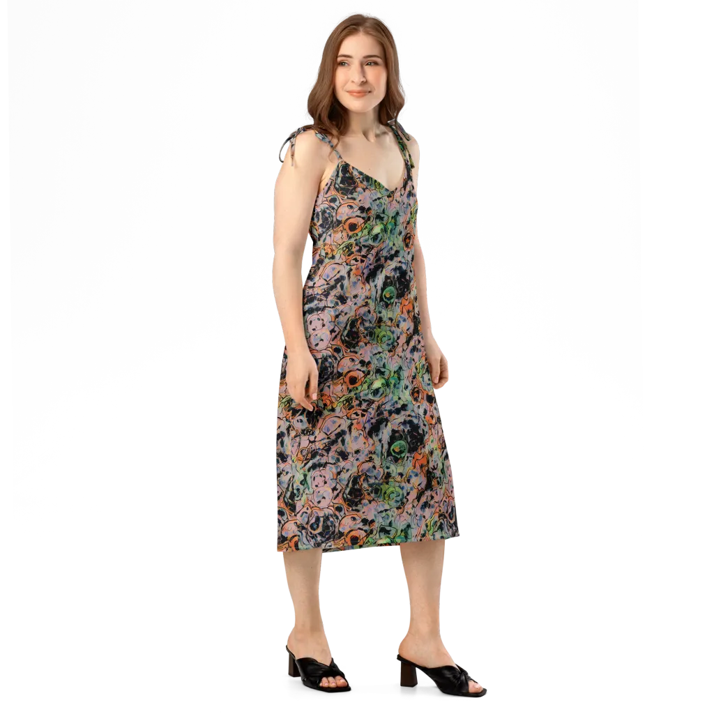 Peach Voltage on Slip Dress — Right Front