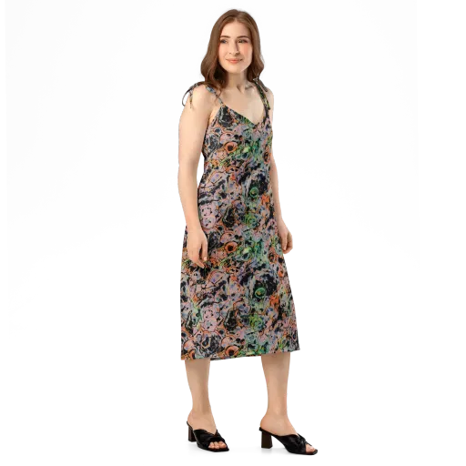 Peach Voltage on a Slip Dress