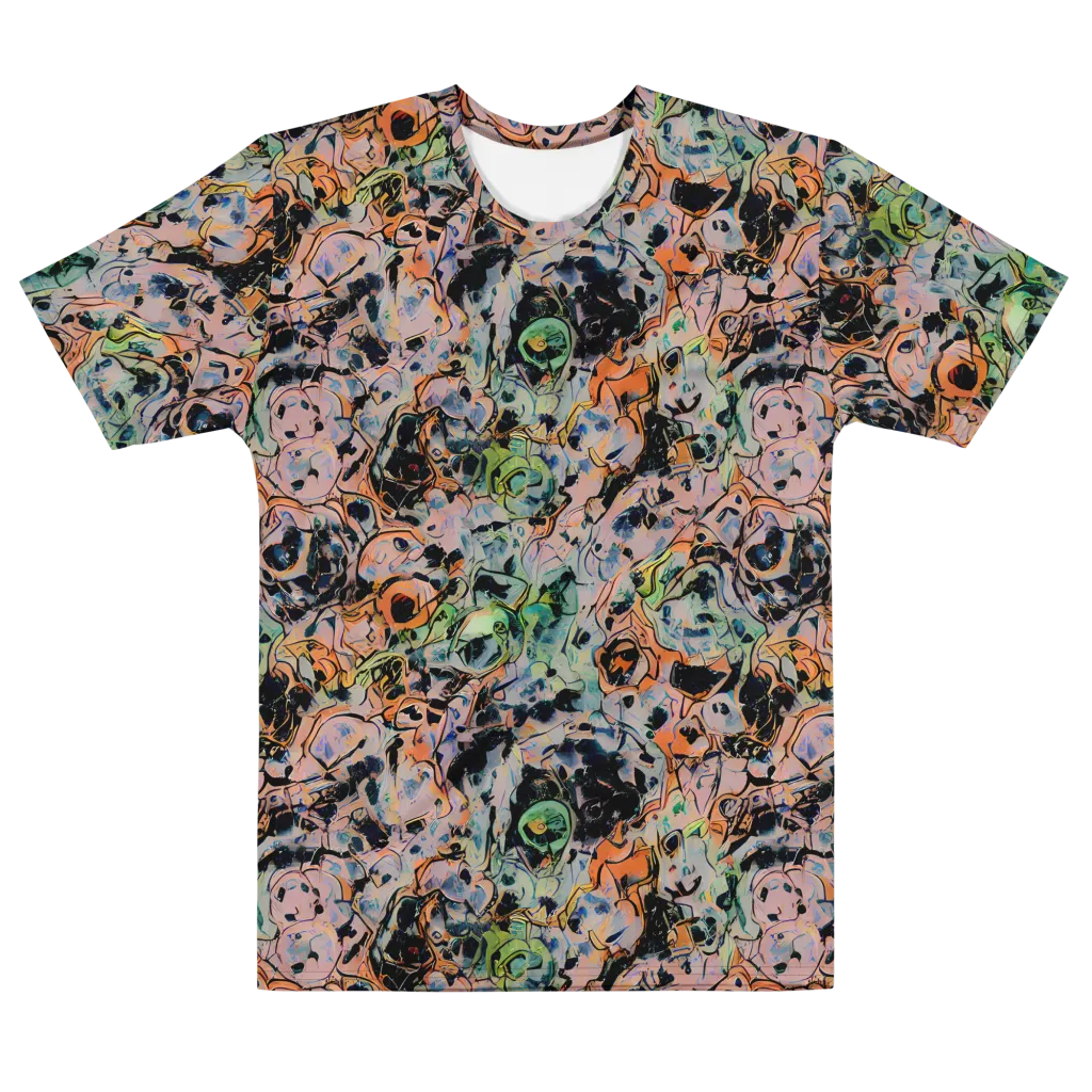 Peach Voltage on Men's Cotton Crew Neck T-Shirt — Front