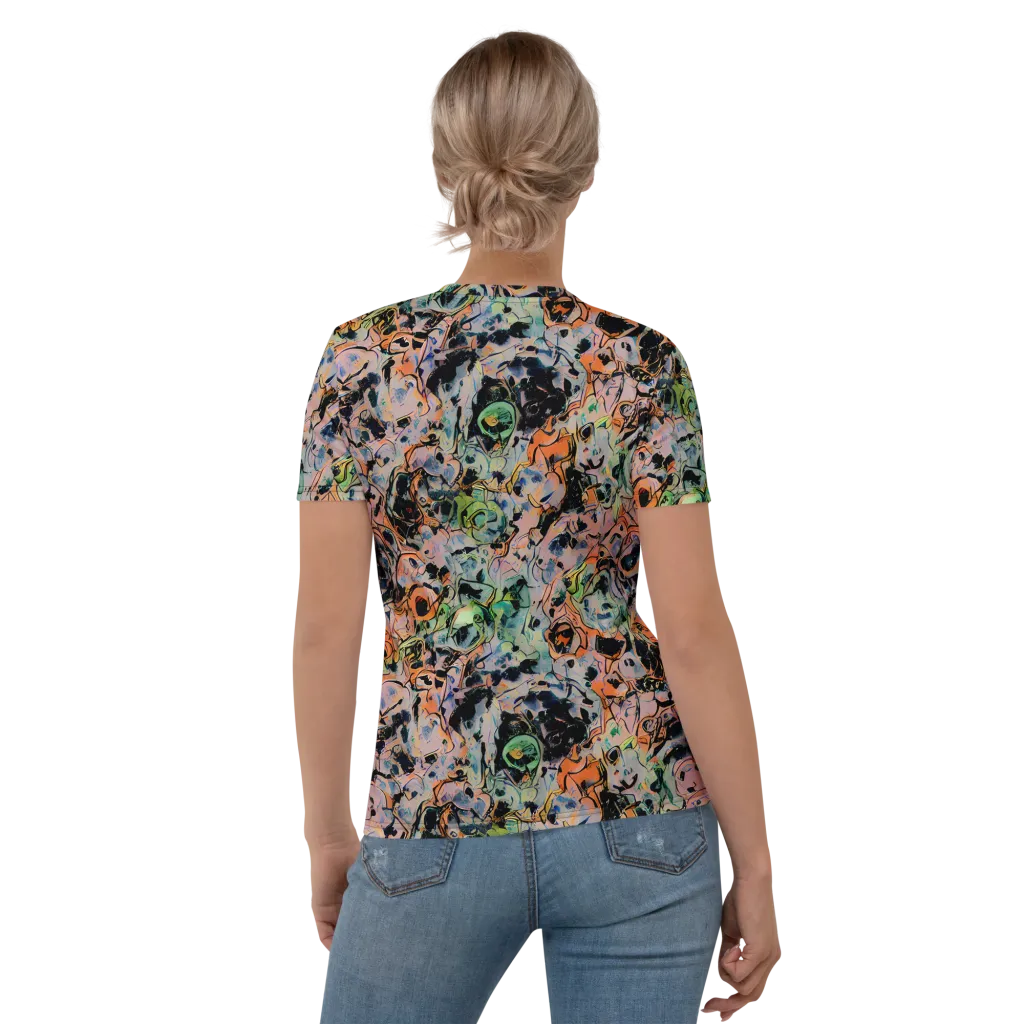Peach Voltage on Women's Crew Neck T-Shirt — Back