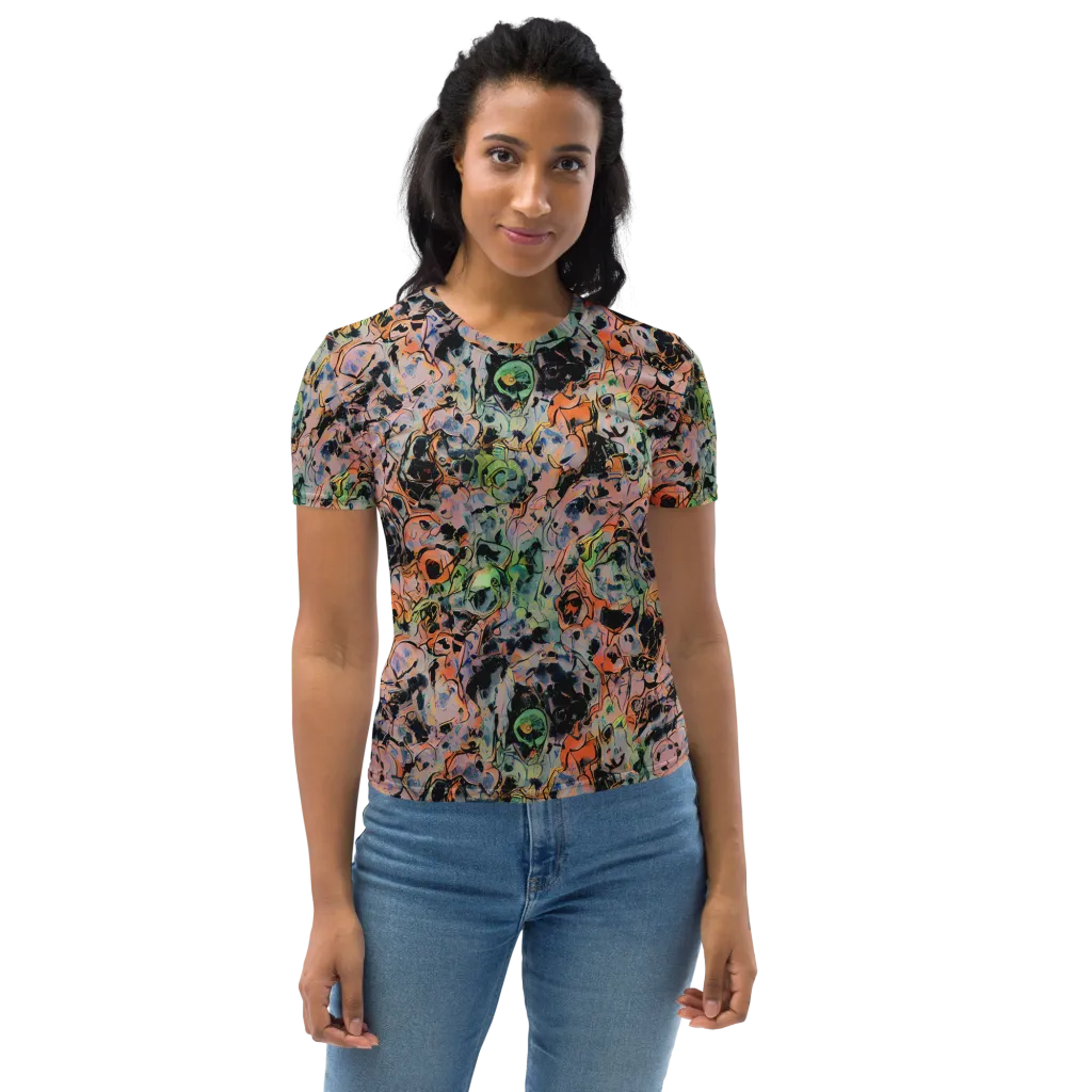 Peach Voltage on Women's Crew Neck T-Shirt — Front